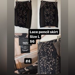 Lace Pencil Skirt size L